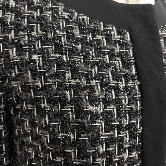 Peter Nygard Boucle Tweed Blazer Jacket Silver Metallic - Sz 6 - Picture 4 of 16